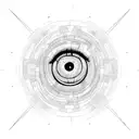 Biometric Eyeball tattoo design idea