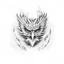 eagle feather  tattoo design idea