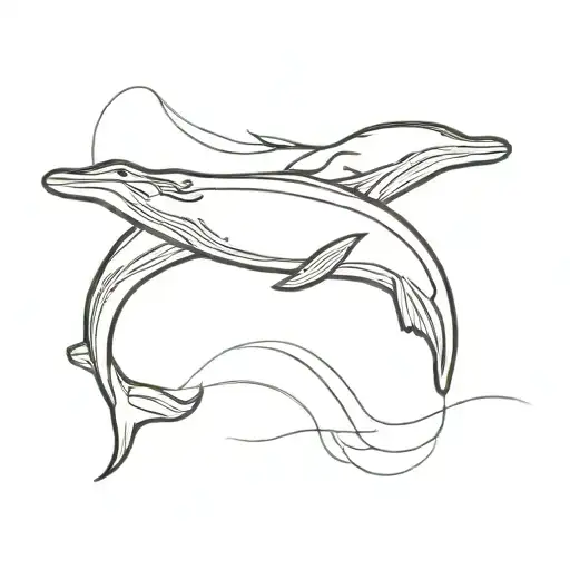 humpback tattoo design idea