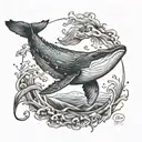 humpback tattoo design idea