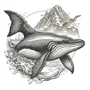 humpback tattoo design idea
