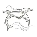 humpback tattoo design idea
