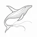 humpback tattoo design idea