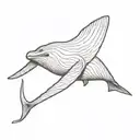 humpback tattoo design idea