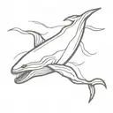 humpback tattoo design idea