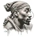 Tupac Shakur tattoo design idea