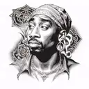 Tupac Shakur tattoo design idea