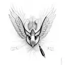 learning to fly tattoo design idea