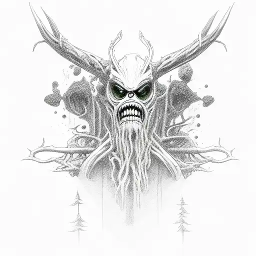 Wendigo tattoo design idea