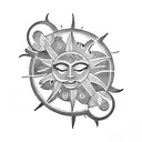 Sun and Moon tattoo design idea