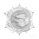 Sun and Moon tattoo design idea