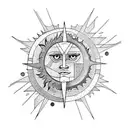 Sun and Moon tattoo design idea
