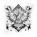 flag inside yankee symbol  tattoo design idea