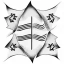 flag inside yankee symbol  tattoo design idea