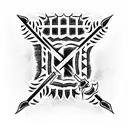 flag inside yankee symbol  tattoo design idea