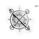 sextant  tattoo design idea