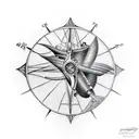 sextant  tattoo design idea