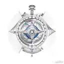 sextant  tattoo design idea