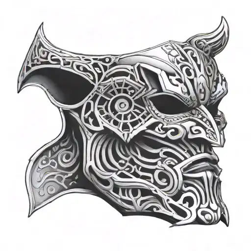 stalker mask right side tattoo design idea