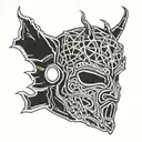 stalker mask right side tattoo design idea
