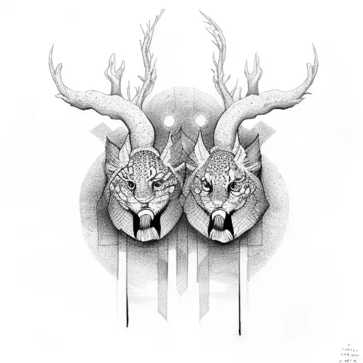 twins brothers tattoo design idea