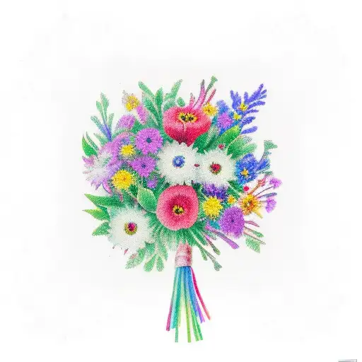 flor de maga bouquet  tattoo design idea