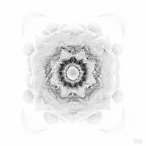 flor de maga mandala tattoo design idea