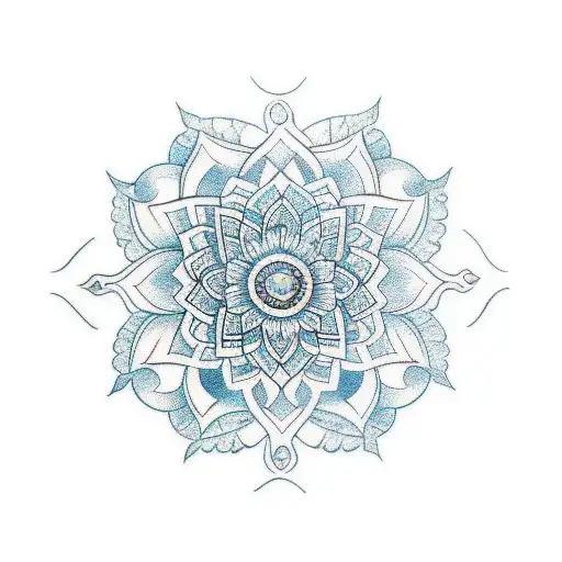 flor de maga mandala tattoo design idea