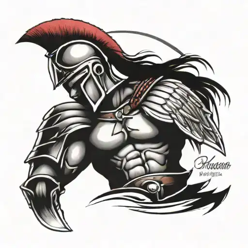 Spartan warrior solider with quote leave them nothing take from them everything  tattoo design idea