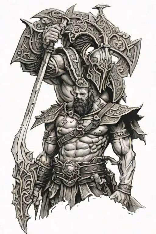 Ares god of war  tattoo design idea