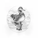 DUCK GOOSE WATER tattoo design idea