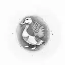 DUCK GOOSE WATER tattoo design idea