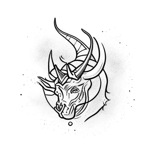 mix of taurus, capticorn, aquarius, libra tattoo design idea