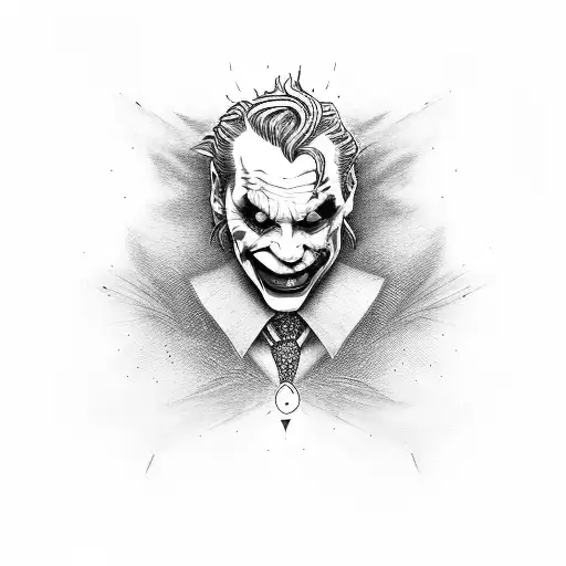 risa joker , carta joker, why so serious tattoo design idea