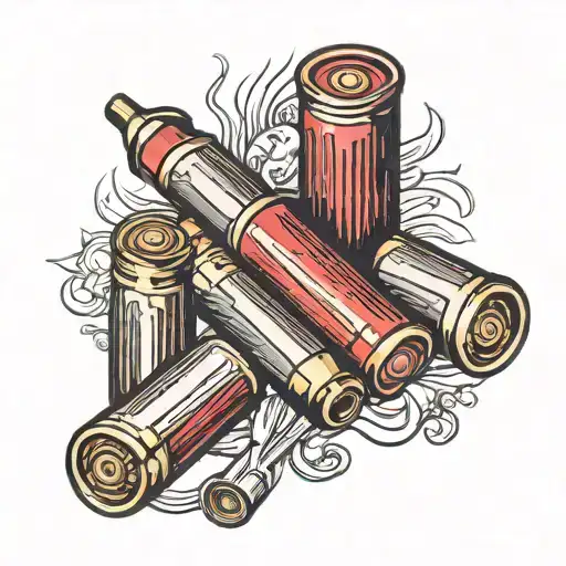 shotgun shells tattoo design idea