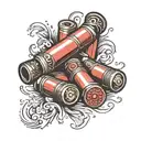 shotgun shells tattoo design idea
