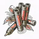 shotgun shells tattoo design idea