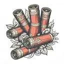 shotgun shells tattoo design idea