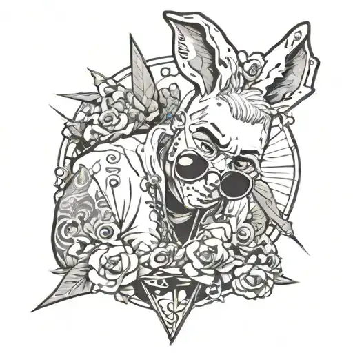 Bad Bunny tattoo design idea