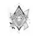 thick black triangle tattoo design idea