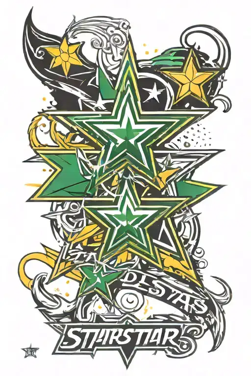 Dallas Stars logo tattoo design idea