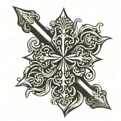 chrome hearts cross tattoo tattoo design idea