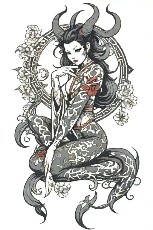 succubus tattoo design idea