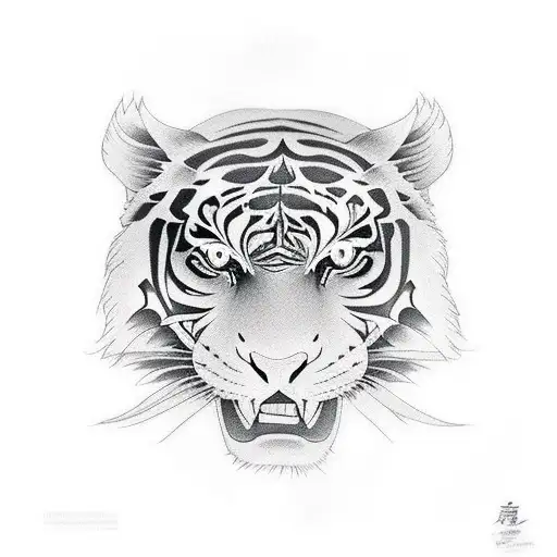 tigre blanco tattoo design idea