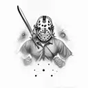 Jason Friday the 13th with axe tattoo design idea