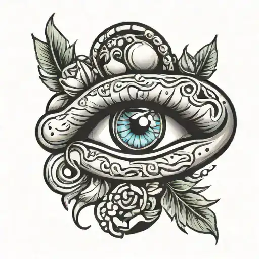 bread tattoo around eye tattoo design idea