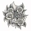 dad memorial tattoo design idea