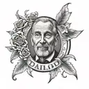 dad memorial tattoo design idea
