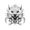 Foo Dog tattoo design idea