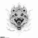 Foo Dog tattoo design idea